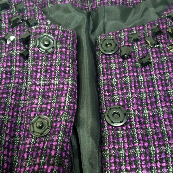 Notations Purple & black Lovely Women's Jacket Size XL. - Picture 14 of 16